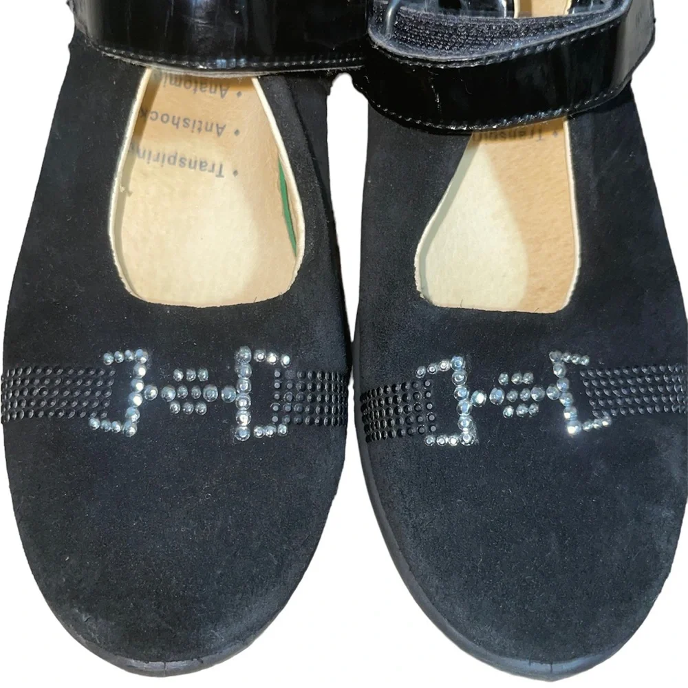 Primigi Girls Black Dressy shoes Sparkling gem details size 1 Suede